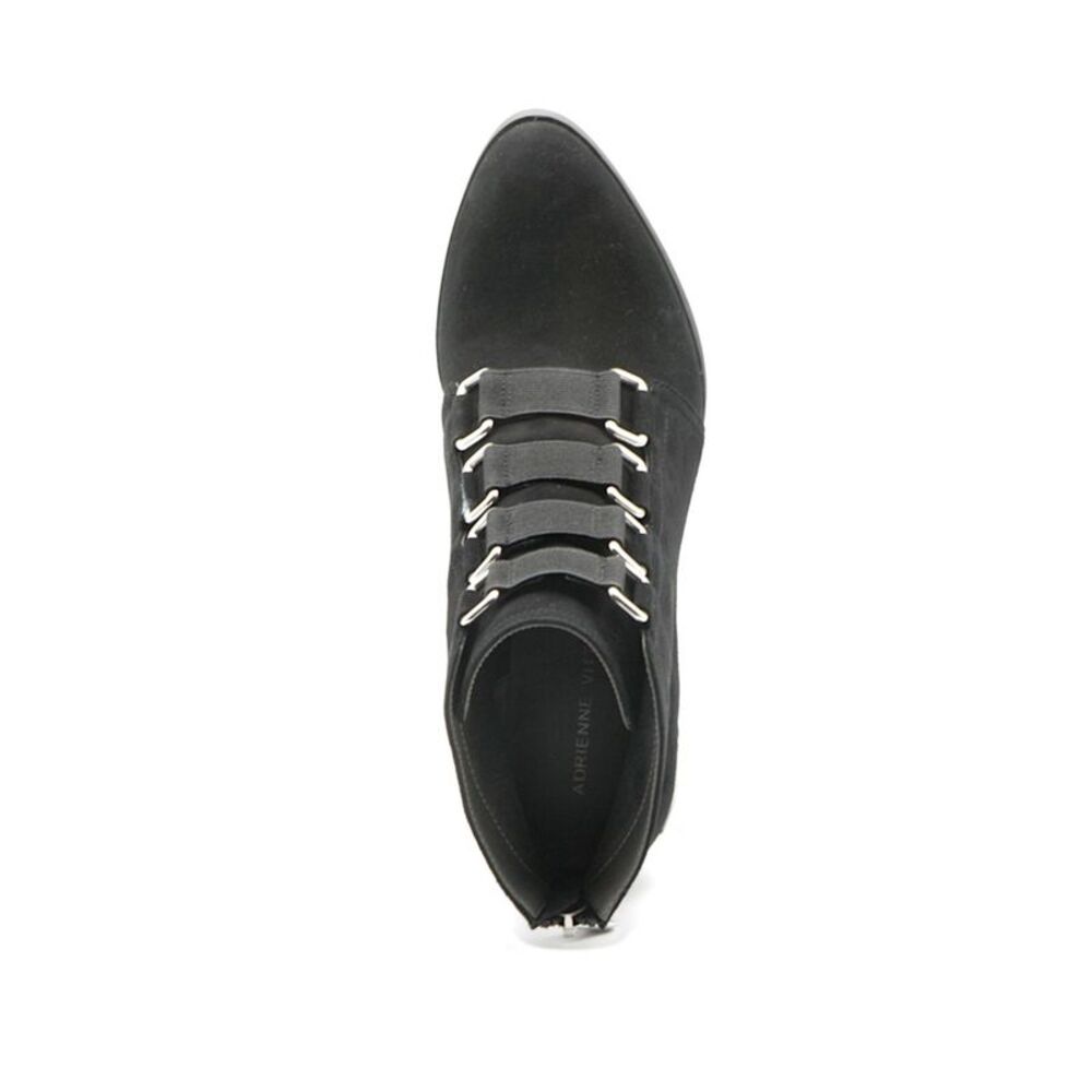 ADRIENNE VITTADINI Womens Black Grommets Lacing Theresa Leather Booties 8 M